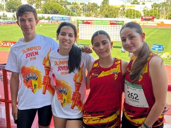 Bruna, Joana, João, e Helena no Olímpico Jovem Nacional
